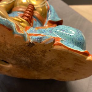 Three Chinese robin's egg and gilt figures of Bodhisattva, Qianlong/Jiaqing — 照片 50