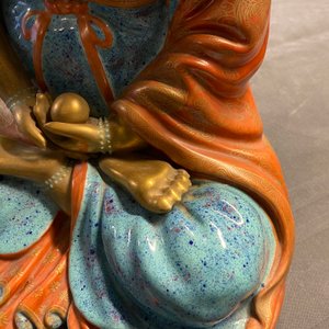 Three Chinese robin's egg and gilt figures of Bodhisattva, Qianlong/Jiaqing — 照片 62