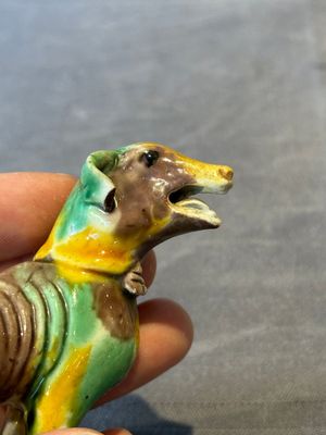 Three Chinese sancai-glazed dogs, Qianlong and later — photo 6