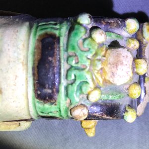 Three Chinese sancai-glazed figures, Ming — photo 12