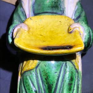 Three Chinese sancai-glazed figures, Ming — photo 32