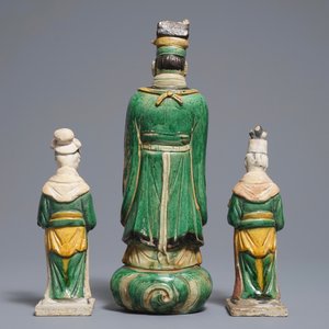 Three Chinese sancai-glazed figures, Ming — photo 4