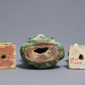 Three Chinese sancai-glazed figures, Ming — photo 7
