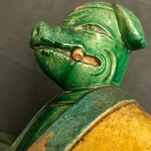 Three Chinese sancai-glazed roof tiles, Ming — 照片 23