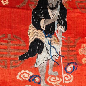 Three Chinese silk embroidered 'Star gods and immortals' panels, 19th C. — photo 10