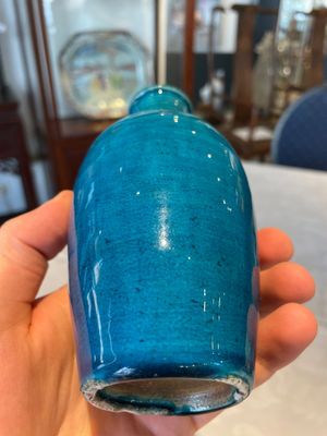 Three Chinese turquoise-glazed vases and a turquoise and aubergine-glazed Buddhist lion, Kangxi — photo 22