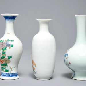 Three Chinese vases, various marks, 19/20th C. — 照片 2