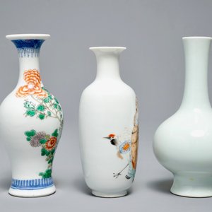 Three Chinese vases, various marks, 19/20th C. — 照片 4