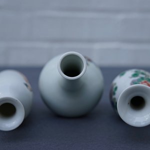 Three Chinese vases, various marks, 19/20th C. — 照片 9