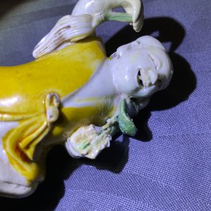 Three Chinese verte biscuit groups of Liu Hai on the toad, Kangxi — 照片 26
