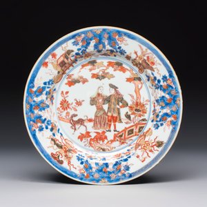Three Chinese verte-Imari "Governor Duff" plates — photo 2