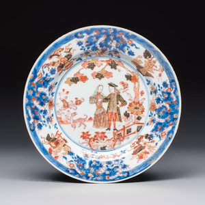 Three Chinese verte-Imari "Governor Duff" plates — photo 4