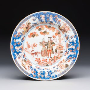Three Chinese verte-Imari "Governor Duff" plates — photo 6