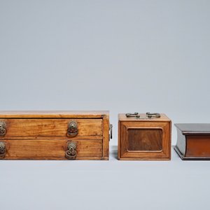 Three Chinese wooden boxes, 19/20th C. — 照片 3