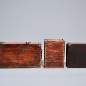Three Chinese wooden boxes, 19/20th C. — 照片 8