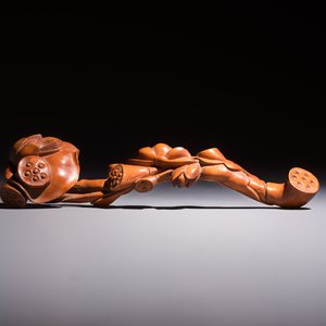 Three Chinese wooden carvings, 20th C. — photo 8