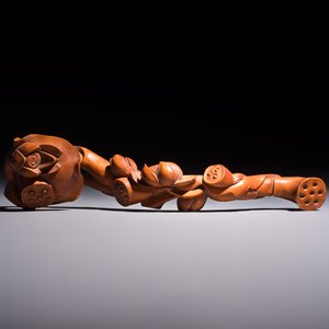 Three Chinese wooden carvings, 20th C. — photo 9