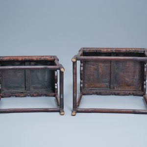 Three Chinese wooden nesting side tables, 19th C. — 照片 8