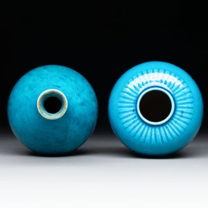 Three Chinese yellow-glazed vases and two turquoise-glazed vases, 19th C. — photo 8