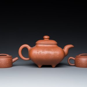 Three Chinese Yixing stoneware teapots and covers, Republic — 照片 3