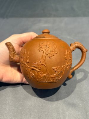 Three Chinese Yixing stoneware teapots, Chen Ziwen 陳子文 and Wen Cai 文彩 mark, Kangxi and later — photo 19