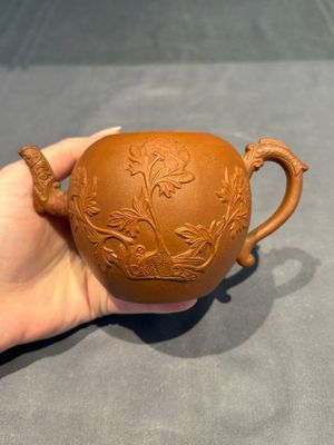 Three Chinese Yixing stoneware teapots, Chen Ziwen 陳子文 and Wen Cai 文彩 mark, Kangxi and later — photo 20
