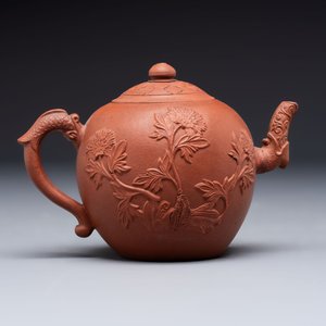 Three Chinese Yixing stoneware teapots, Chen Ziwen 陳子文 and Wen Cai 文彩 mark, Kangxi and later — photo 4