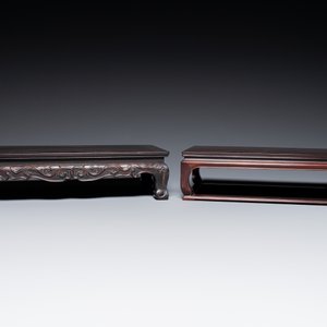 Three Chinese zitan wooden stands, 19/20th C. — foto 4