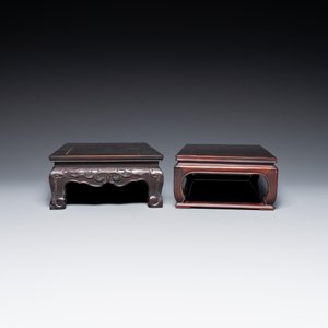 Three Chinese zitan wooden stands, 19/20th C. — foto 5