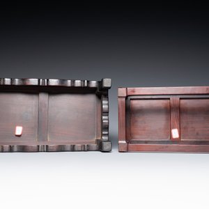 Three Chinese zitan wooden stands, 19/20th C. — foto 7