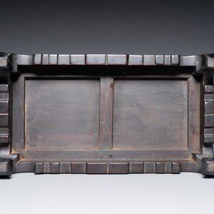 Three Chinese zitan wooden tables, 19/20th C. — 照片 13