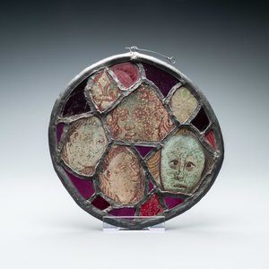 Three composite panels of painted glass fragments, 14th C. and later — photo 10