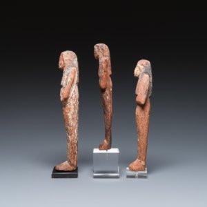 Three Egyptian polychromed wooden ushabtis, New Kingdom — photo 5