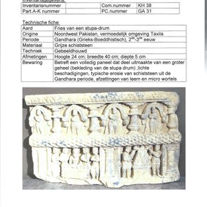 Three Gandhara grey schist frieze fragments with narrative design, 1/5th C. — 照片 9