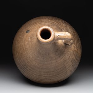 Three German stoneware jugs, including a bellarmine, and a French or English pottery jug, 17th C. and later — photo 12
