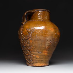 Three German stoneware jugs, including a bellarmine, and a French or English pottery jug, 17th C. and later — photo 4