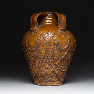 Three German stoneware jugs, including a bellarmine, and a French or English pottery jug, 17th C. and later — photo 5