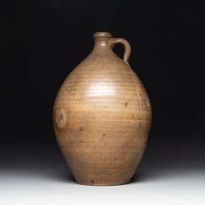 Three German stoneware jugs, including a bellarmine, and a French or English pottery jug, 17th C. and later — photo 8
