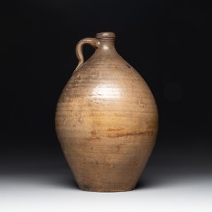 Three German stoneware jugs, including a bellarmine, and a French or English pottery jug, 17th C. and later — photo 10