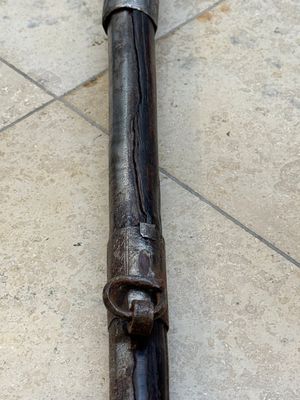 Three impressive flintlock muskets or 'moukahlas', two percussion pistols and three gunpowder horns, Morocco, 18/19th C. — photo 14