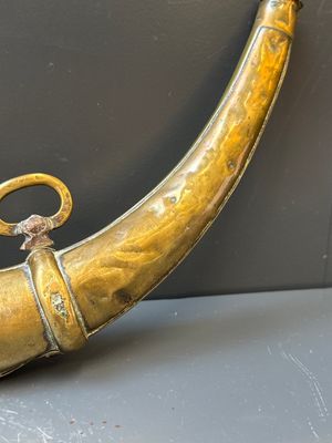 Three impressive flintlock muskets or 'moukahlas', two percussion pistols and three gunpowder horns, Morocco, 18/19th C. — photo 72