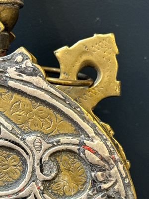 Three impressive flintlock muskets or 'moukahlas', two percussion pistols and three gunpowder horns, Morocco, 18/19th C. — photo 84