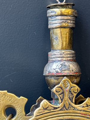 Three impressive flintlock muskets or 'moukahlas', two percussion pistols and three gunpowder horns, Morocco, 18/19th C. — photo 93