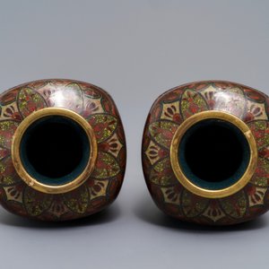 Three Japanese cloisonné vases, Meiji, 19th C. — 照片 6