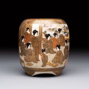 Three Japanese Satsuma wares, Kinkozan mark, Meiji, 19th C. — 照片 2