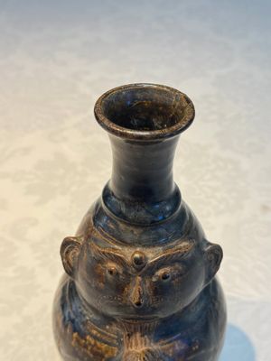 Three khmer-style brown-glazed anthropomorphic gourd-form bottles, probably 12/13th C. — photo 30