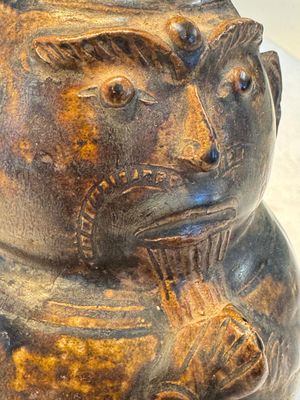 Three khmer-style brown-glazed anthropomorphic gourd-form bottles, probably 12/13th C. — photo 33