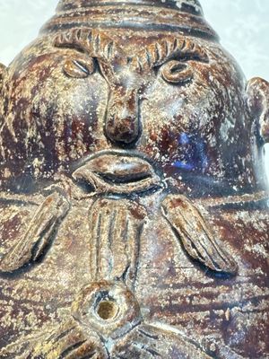Three khmer-style brown-glazed anthropomorphic gourd-form bottles, probably 12/13th C. — photo 8