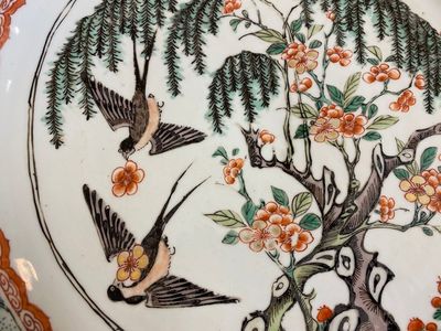 Three large Chinese famille verte octagonal dishes, Kangxi — 照片 3