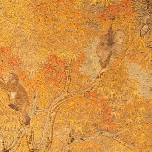 Three large Japanese silk embroideries with landscapes, Meiji, 19th C. — photo 17